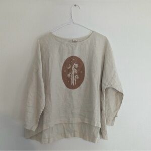 XL Sister Nettle linen top